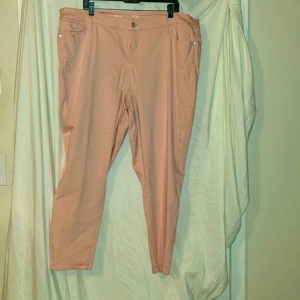 Ankle jeggings coral color